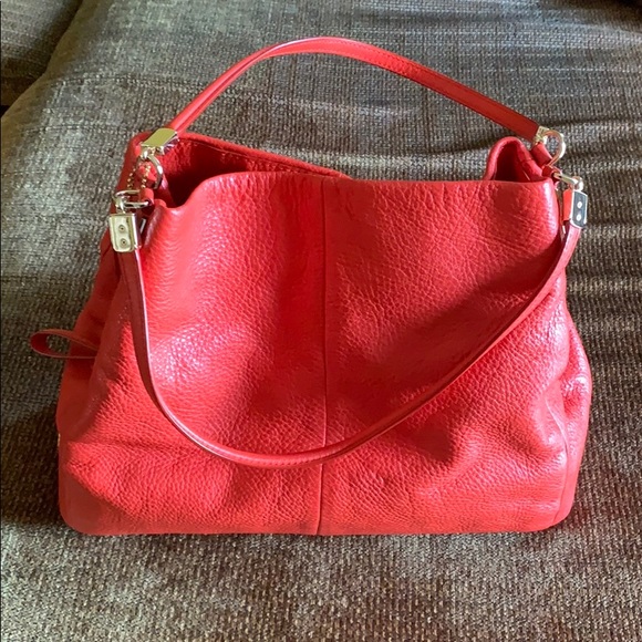 Coach Handbags - Coach Phoebe Shoulder Bag, Pebbled Red Leather